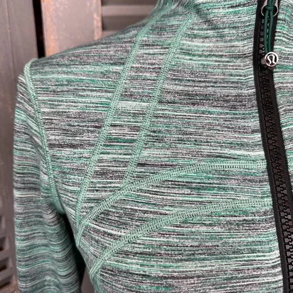 Lululemon Define Jacket Space Dye Camo Forage Teal Black Sz 8